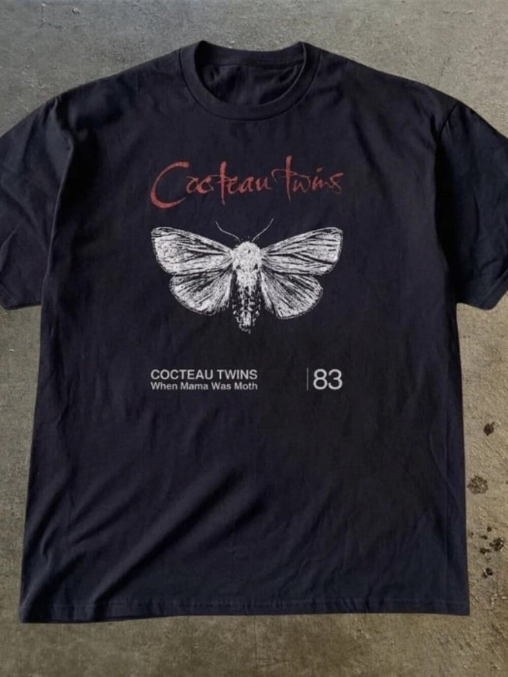 black basic tee cocteau twins